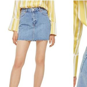 Topshop High-waisted Jean/Denim Mini Skirt!
